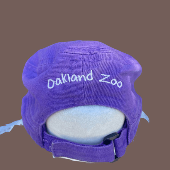 Oakland Zoo Butterfly Hat | Purple Cotton | One Size | Vintage - Picture 2 of 4